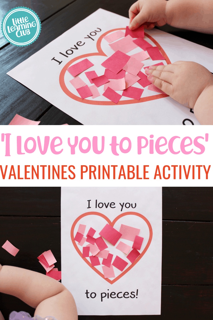 cute heart Valentine's Day printable activity 