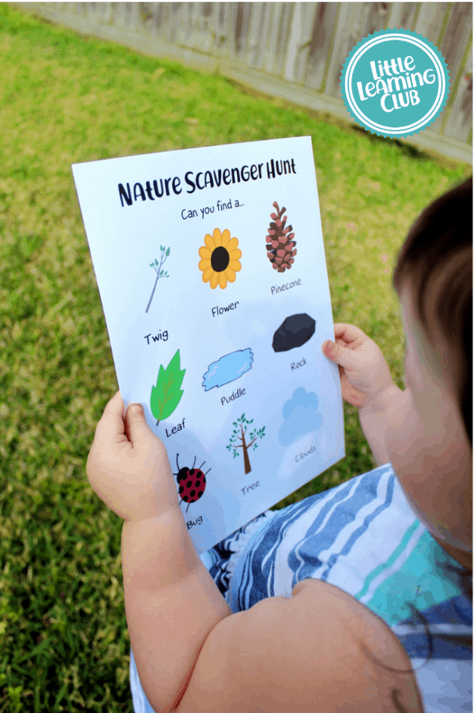 Nature Scavenger Hunt for Toddlers 2-3 years old- FREE printable!