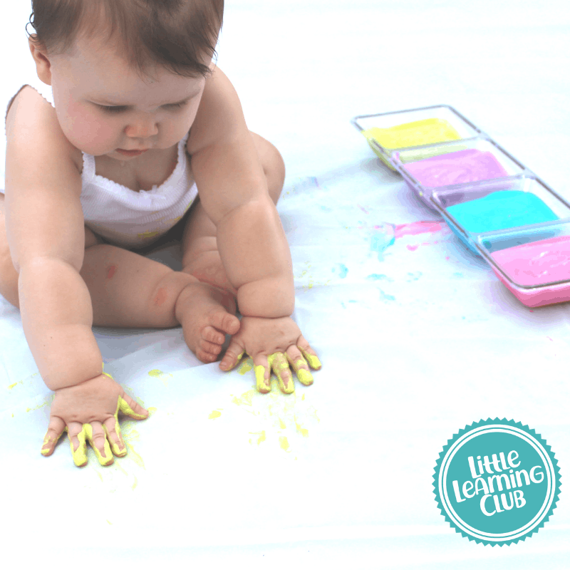 Two Ingredient Taste Safe Finger Paint - Happy Toddler Playtime
