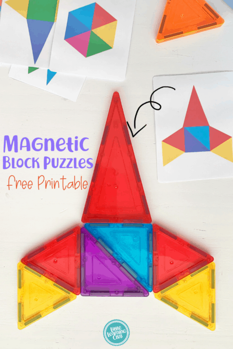 Magnetic Block Puzzles- Free Printable - Little Learning Club