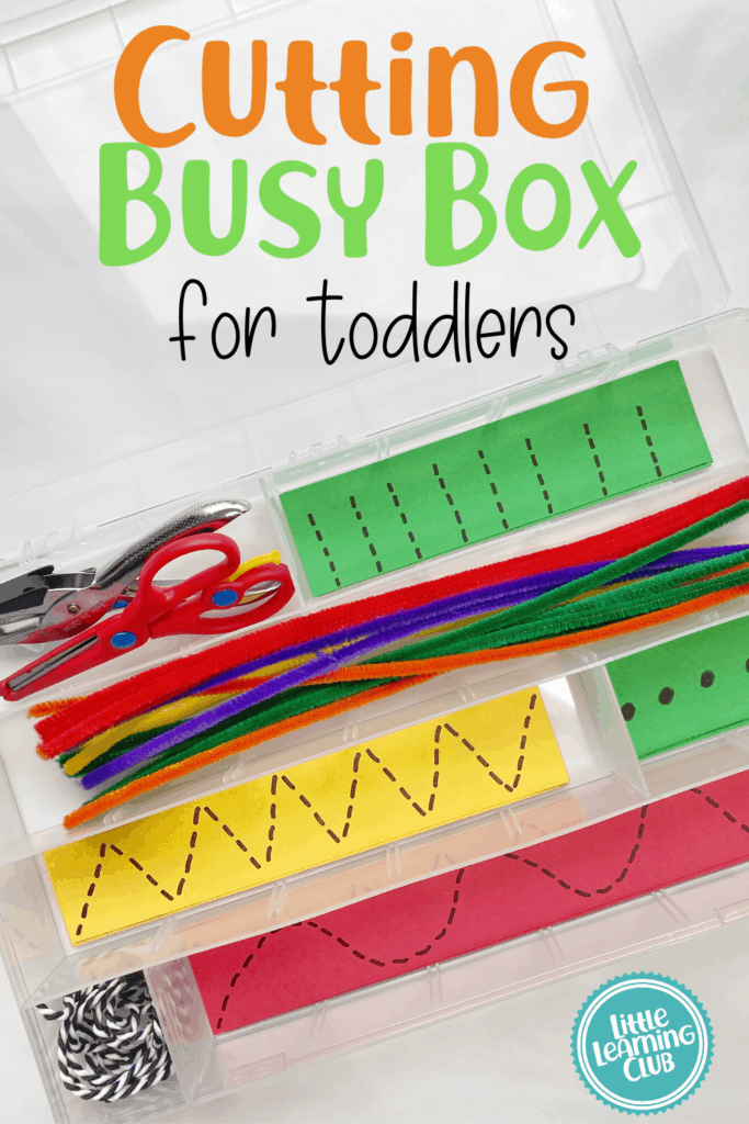 Cutting Busy Boxes for Toddlers