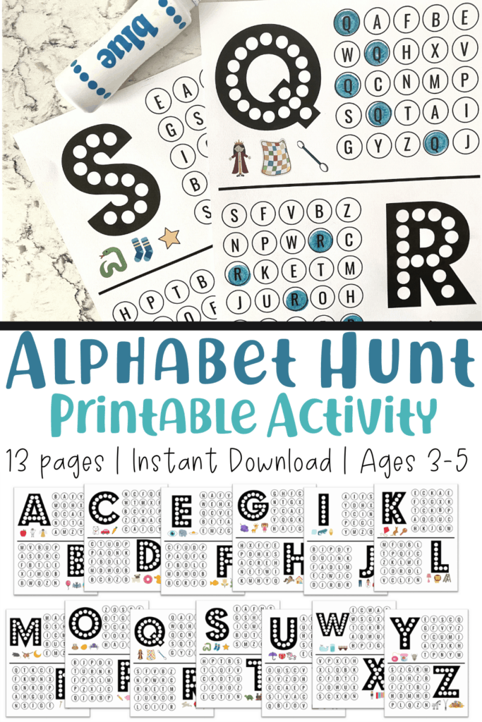 alphabet hunt printable activities its for toddlers