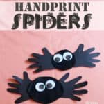 handprint spider halloween activity