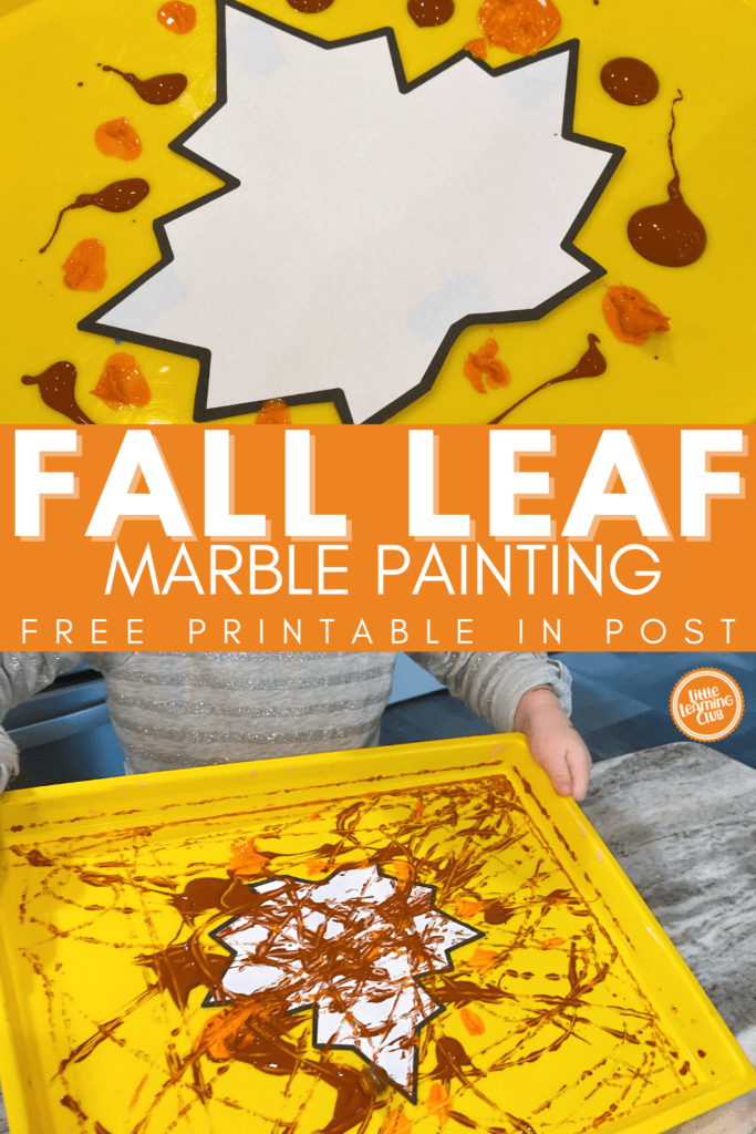 Fall Leaf marble Painting