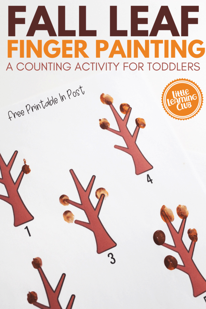 Finger Painting Fall Leaves: Counting Activity