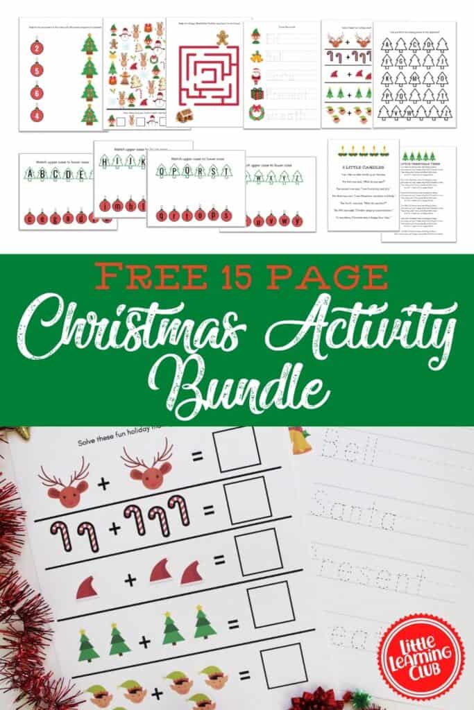Free Christmas Activity Bundle for Preschoolers