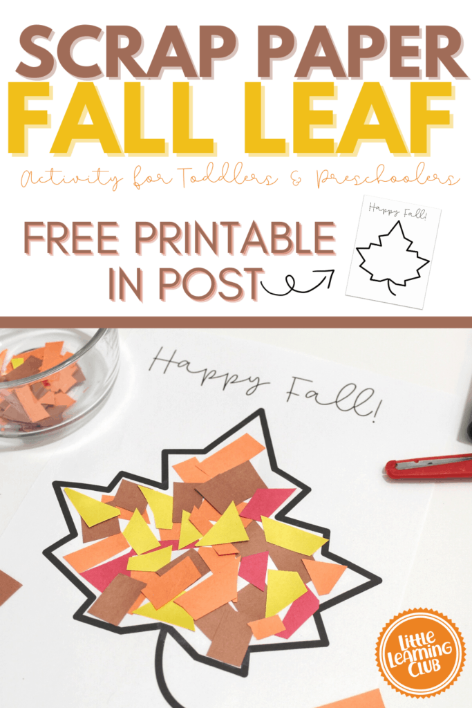 scrap paper fall leaf printable- free