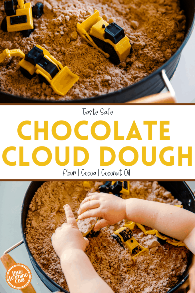Taste Safe sensory play- chocolate cloud dough