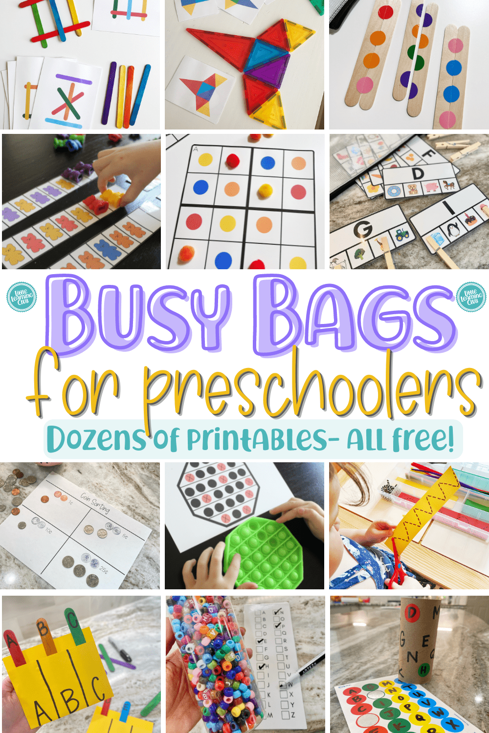 dozens of busy bag ideas for preschoolers and toddlers