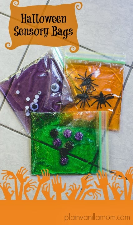 Sensory bags for Halloween!